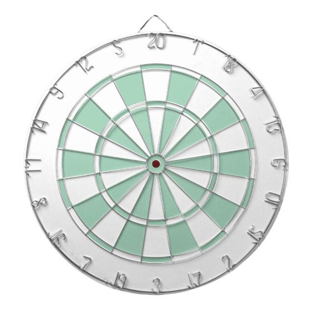 Tablero Dardos verde e branco da hortelã (Frente)