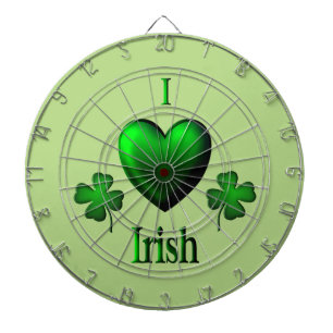 Tablero Dardos Verde I Heart Irish