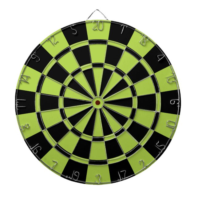 Tablero Dardos Verde limão e preto (Frente)