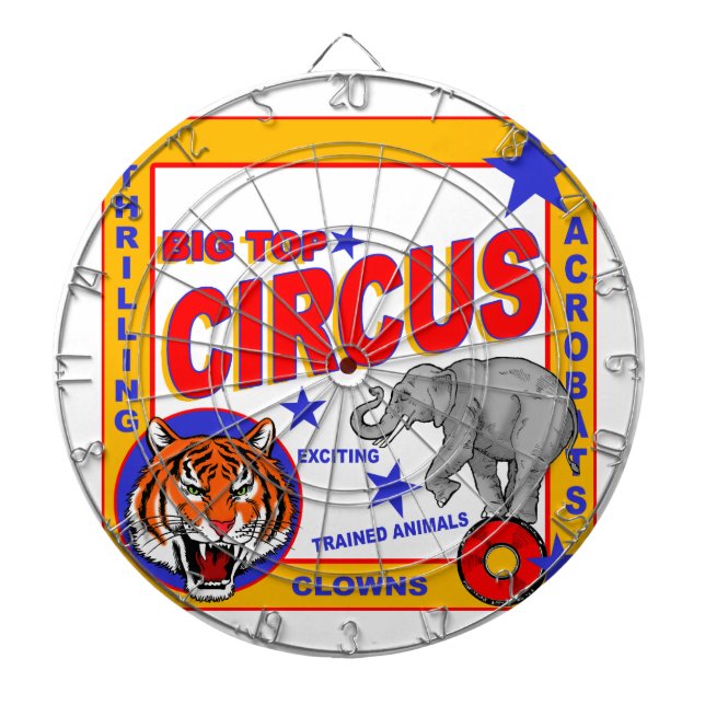 Tablero Dardos Vintage Circus Poster (Frente)