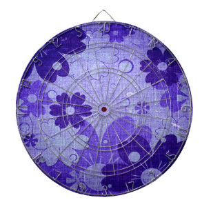 Tablero Dardos Vintage Floral Roxo