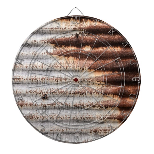 Tablero Dardos Vintage Rusty Metal (Frente)