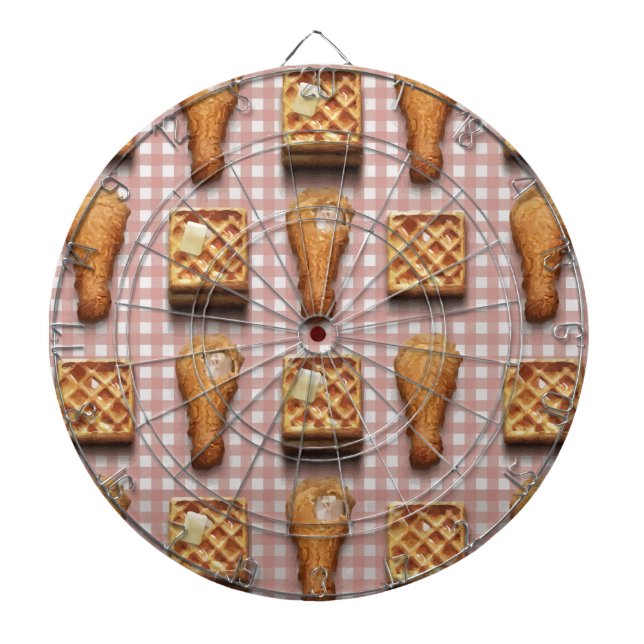 Tablero Dardos waffles de frango gingham (Frente)