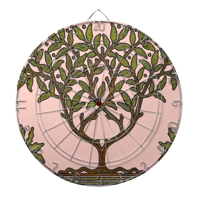 Tablero Dardos Wallpaper Floral William Morris Tree Frieze (Frente)