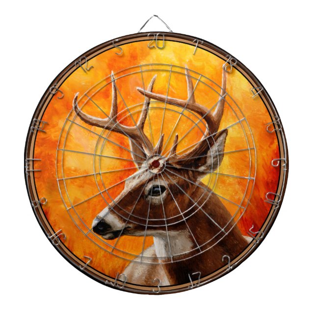 Tablero Dardos Whitetail Deer Trophy Buck Head (Frente)