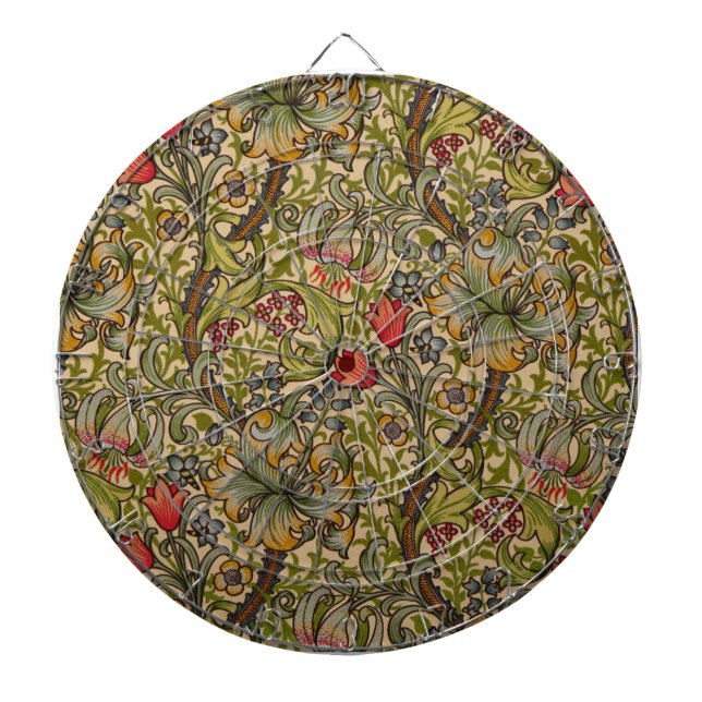 Tablero Dardos William Morris Ouro Lily Antique (Frente)