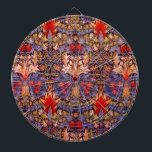 Tablero Dardos William Morris Snakeshead Vintage Floral<br><div class="desc">O tecido têxtil William Morris' Snakeshead foi produzido pela primeira vez em 1876. Inspirada em uma série de têxteis indianos,  esse complexo design é dominado por cores ricas de azul e vermelho.</div>