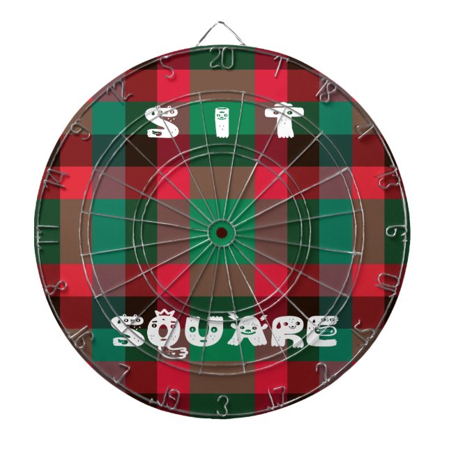 Tablero Dardos Xadrez de Tartan com Controlo Real Escocês com Tex (Frente)