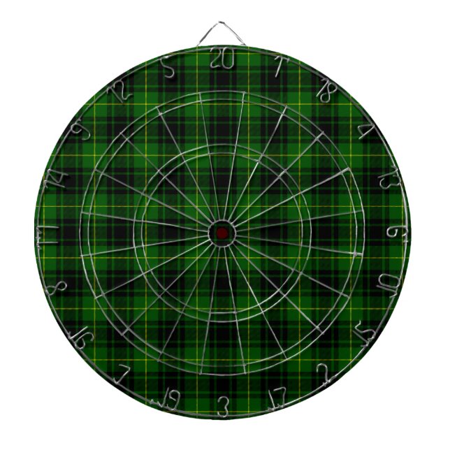 Tablero Dardos Xadrez verde MacArthur tartan (Frente)