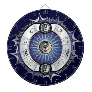 Tablero Dardos Yin azul elétrico Yang