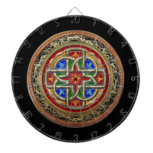 Tablero De Dardos [200] Cruz Celta [Dourado+Enamel]