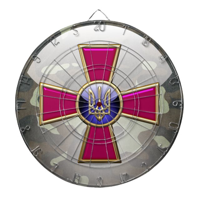 Tablero De Dardos [200] Emblema das Forças Armadas Ucranianas (Frente)