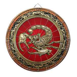 Tablero De Dardos [200] Escorpião dourado sagrado no vermelho