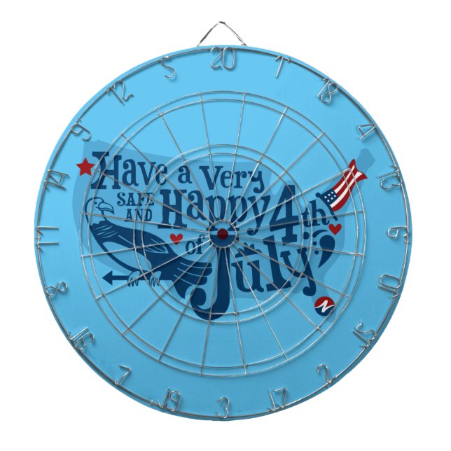 Tablero De Dardos 4 De Julho Seguro E Feliz (Frente)