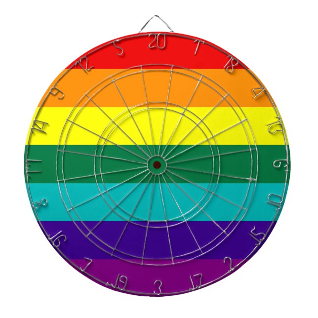 Tablero De Dardos 7 Bandeira do Orgulho Arco-Íris (Frente)