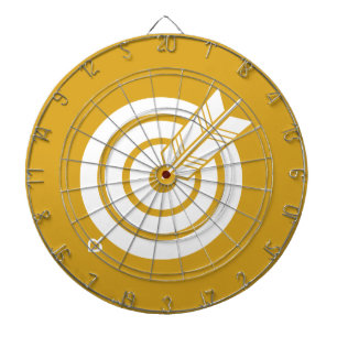 Tablero De Dardos A flecha atingiu um alvo circular