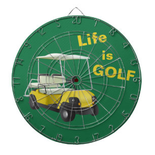 Tablero De Dardos A vida é Dartboard do amarelo do verde do carro d