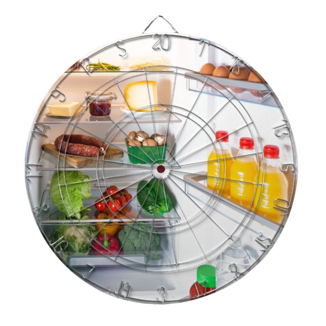 Tablero De Dardos Abrir o frigorífico cheio de comida (Frente)