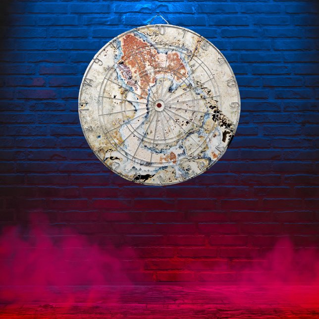 Tablero De Dardos Abstrato de Concreto Místico Colorido (Criador carregado)