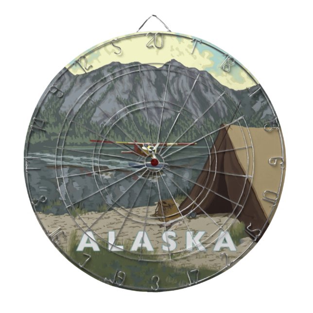 Tablero De Dardos Alaska Bush Plane Souvenirs (Frente)