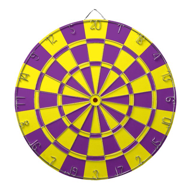 Tablero De Dardos Amarelo E Roxo (Frente)