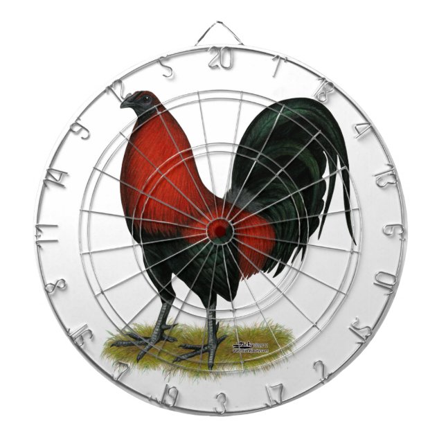 Tablero De Dardos American Game BB Black Red Rooster (Frente)
