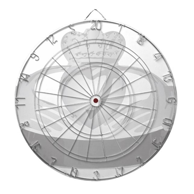 Tablero De Dardos anel de sela prateada (Frente)