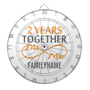 Tablero De Dardos Aniversário personalizado do Sr. e da Sra. segundo