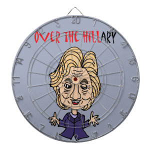 Tablero De Dardos Anti arte política engraçada de Hillary Clinton