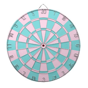 Tablero De Dardos Aqua e rosa