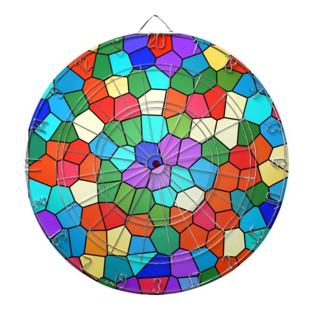 Tablero De Dardos Arco-Íris Mosaico (Frente)