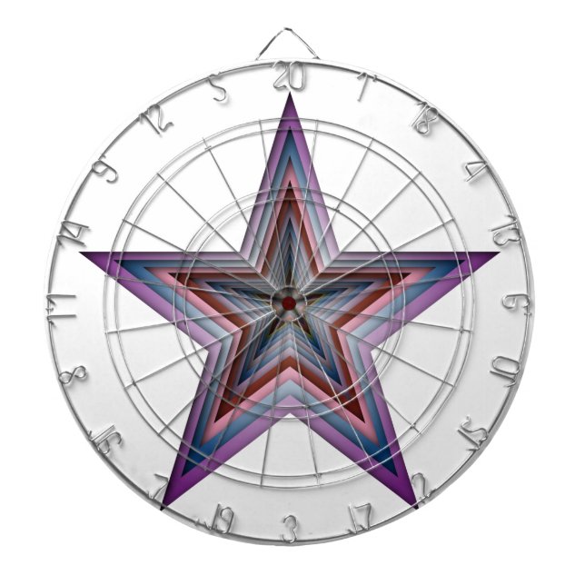 Tablero De Dardos arte geométrica abstrato estrela (Frente)
