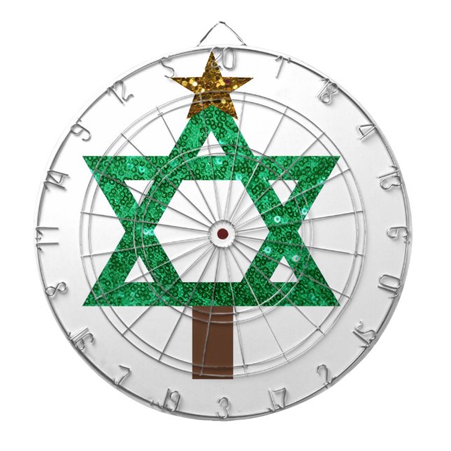 Tablero De Dardos árvore de natal do christmukkah (Frente)