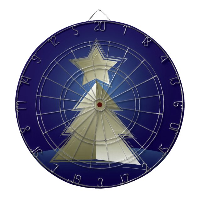 Tablero De Dardos Árvore de Natal ouro (Frente)
