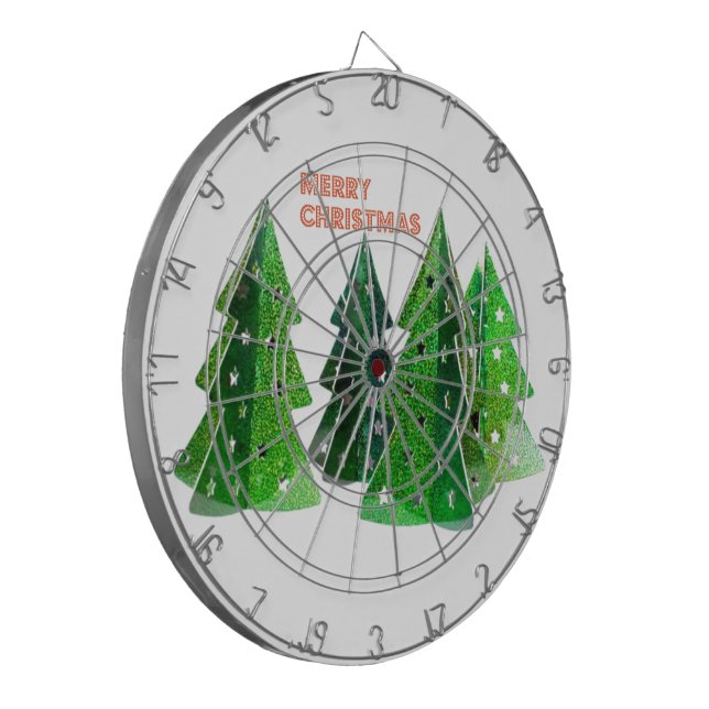 Tablero De Dardos Árvores de Natal Verde Feliz (Frente Esquerda)