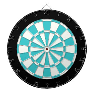 Tablero De Dardos Azul Topaz Preto e Branco