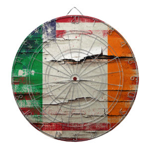 Tablero De Dardos Bandeira americana irlandesa da pintura do