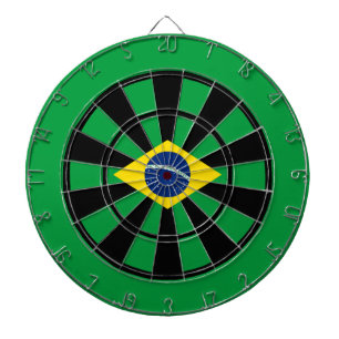 Tablero De Dardos Bandeira arte do anel de Brasil da multi