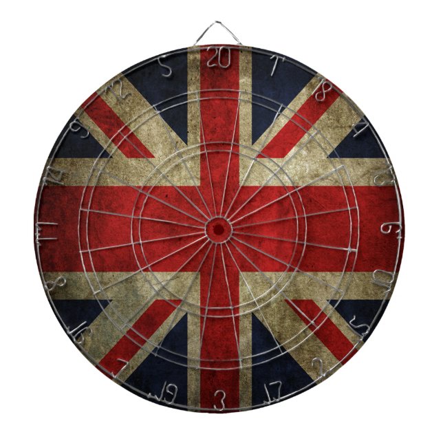 Tablero De Dardos Bandeira britânica BRITÂNICA de Union Jack da (Frente)