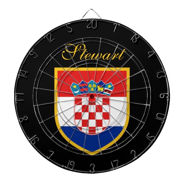 Tablero De Dardos Bandeira de Croatia personalizada (Frente)