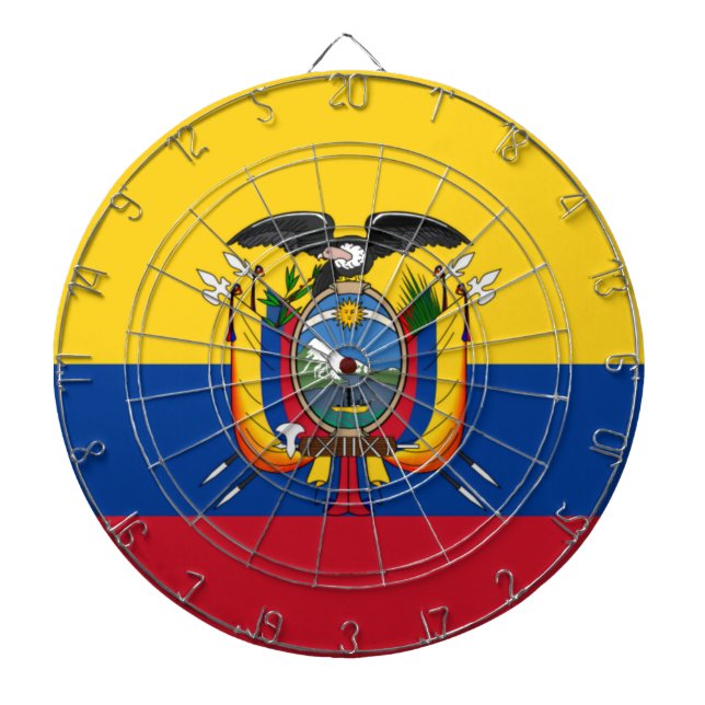 Tablero De Dardos Bandeira do Equador (Frente)