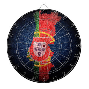 Tablero De Dardos Bandeira e mapa de Portugal