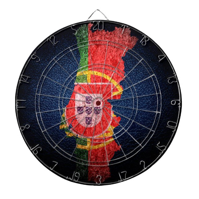 Tablero De Dardos Bandeira e mapa de Portugal (Frente)