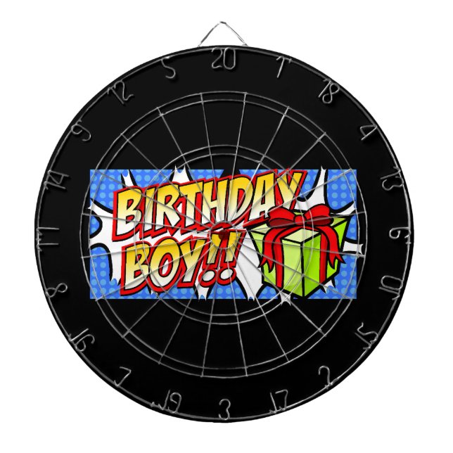 Tablero De Dardos Banner do Birthday Boy (Frente)