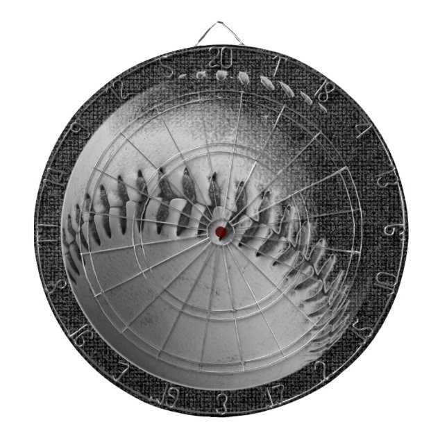 Tablero De Dardos Beisebol (preto e branco) (Frente)