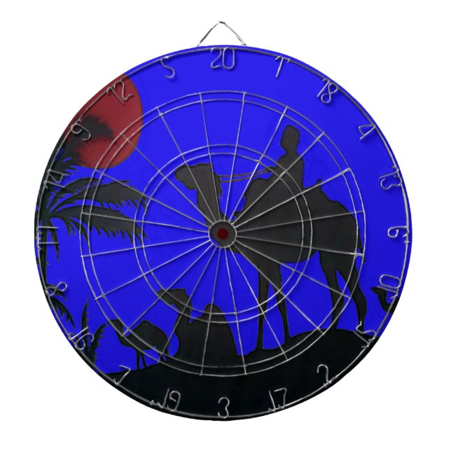 Tablero De Dardos Belo Impressão de Arte Sunset Camel Safari (Frente)