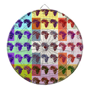 Tablero De Dardos Belo Mapa Africano Marcado por Arte Polar