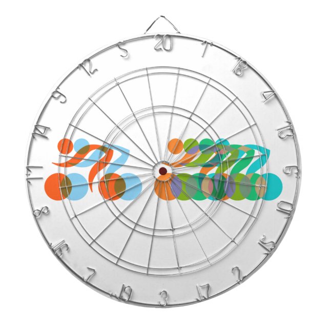 Tablero De Dardos Bikers Freak (Frente)