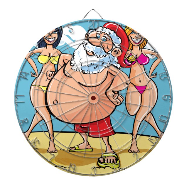Tablero De Dardos biquíni Beach santa claus (Frente)
