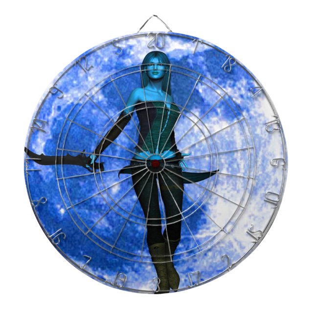 Tablero De Dardos Blue Moon Warrior (Frente)
